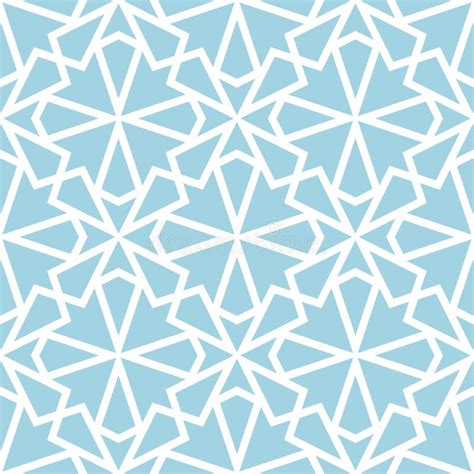 Navy Blue and White Geometric Ornament. Seamless Pattern Stock Vector ...