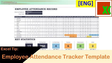 Sample, Example & Format Templates: Employee Attendance Tracker Sheet ...