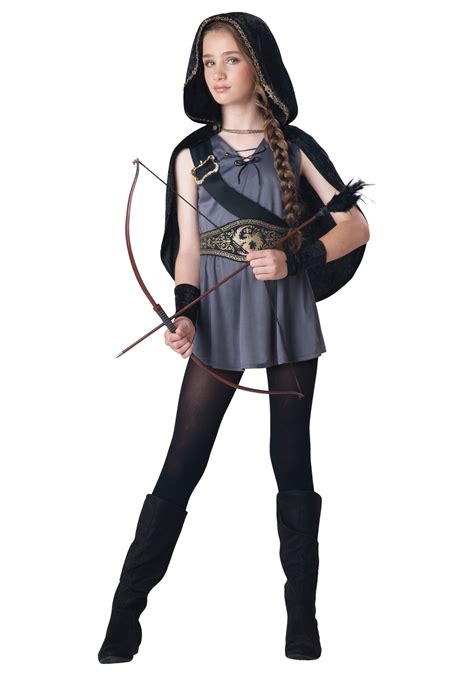 Girls Hooded Huntress Costume