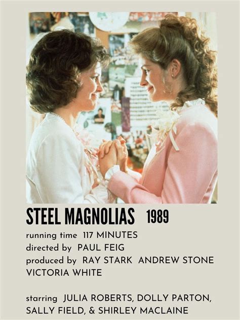 Steel Magnolias Minimal Movie Poster | Film posters minimalist, Indie ...