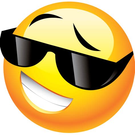 Some smileys are so cool they have to wear shades even at night. Stupid ...