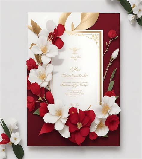 Premium AI Image | A wedding invitation card design