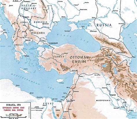 Map of the Ottoman Empire 1914