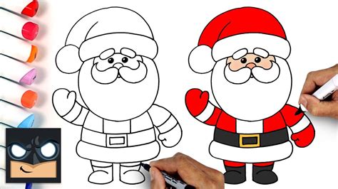 Santa Drawing Step By Step