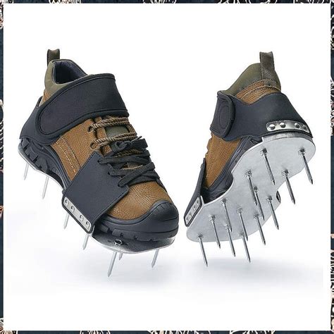 Leweio Lawn Aerator Shoes, Metal Spike Sandals for Aerating Lawn ...