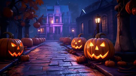 Spooky Halloween Street Free Stock Photo - Public Domain Pictures