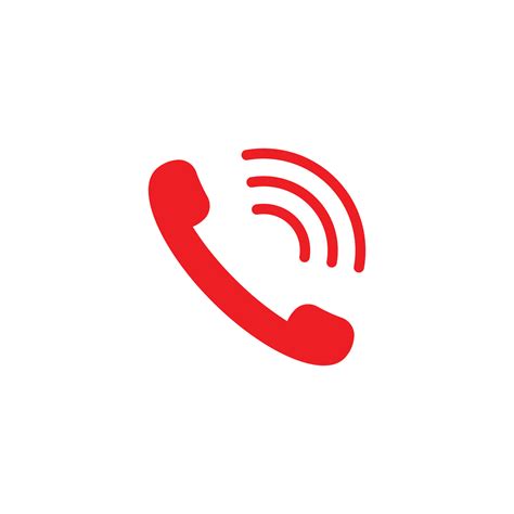 eps10 red vector phone call or telephone abstract icon isolated on ...