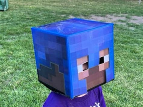 Minecraft Papercraft Steve Head Costume