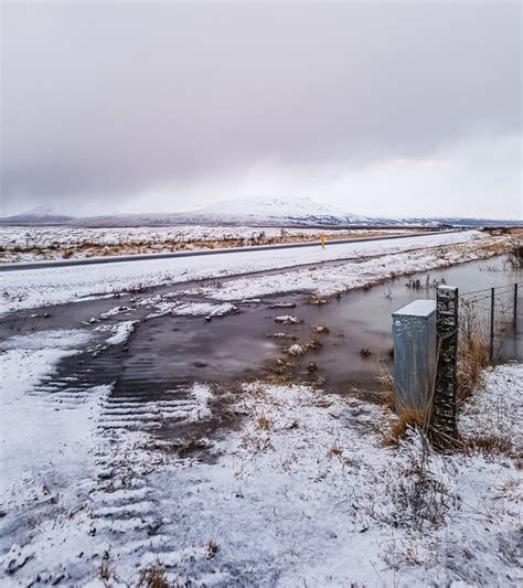 Iceland’s Golden Circle road in winter