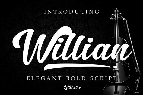 Willian – Elegant Bold Script - fontforlife.com