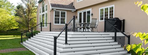 Azek decking with Cable Railing - Vintage Coastline Color