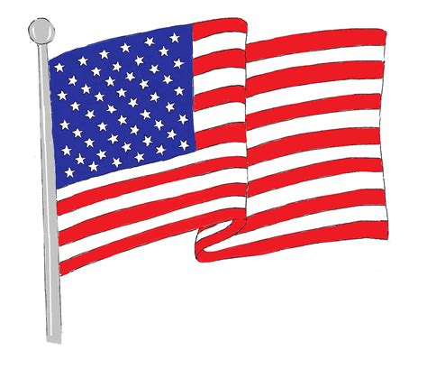 Art Class Ideas: Waving American Flag