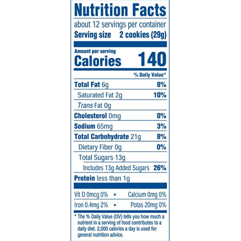 Oreo Cookie Nutrition Facts Label - Nutrition Ftempo