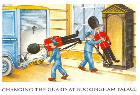 Postcard Comic Fun Funny Changing The Guard at Buckingham Palace Large ...