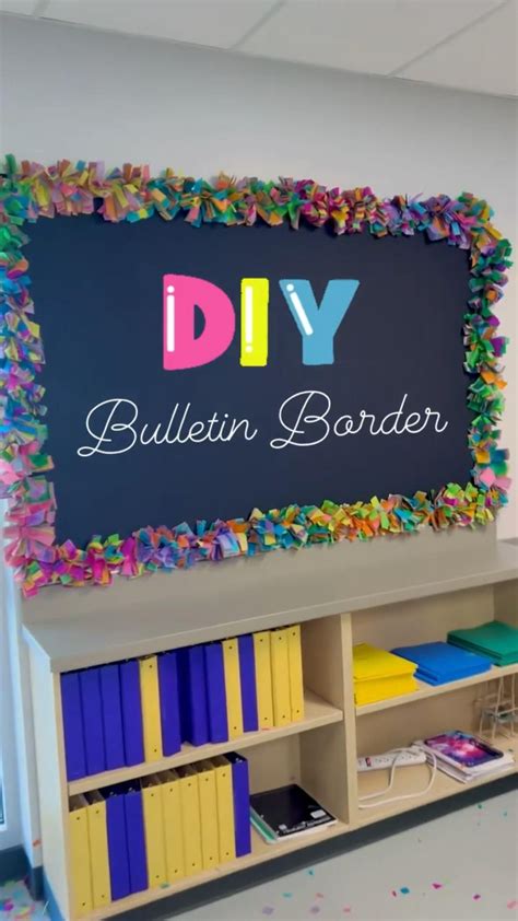 Colorful diy tissue paper bulletin board border – Artofit