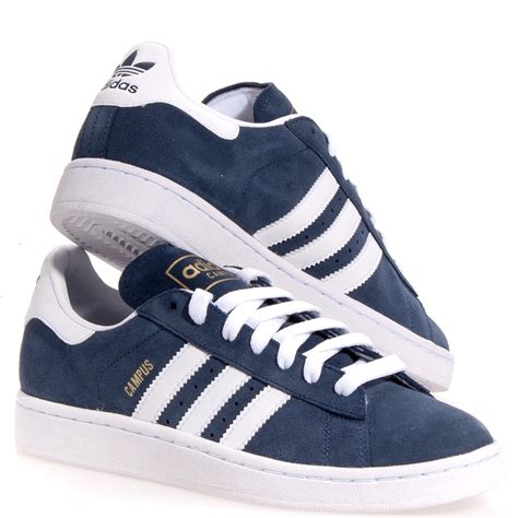 Adidas Campus Ii (suede) Men's Athletic Shoes: Navy/White 8 | Mens ...