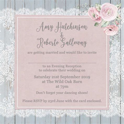 Wedding Reception Invitation Examples - Cards Design Templates