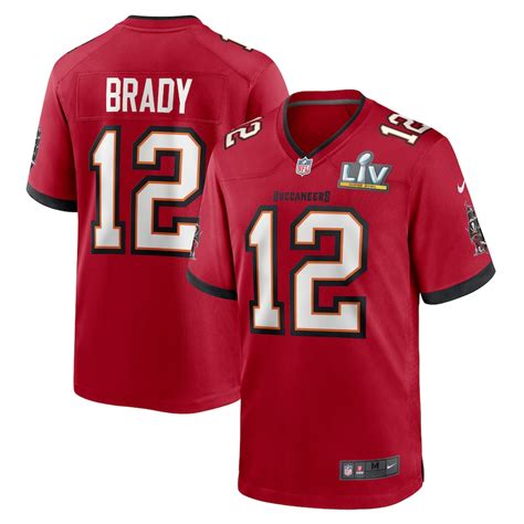 Tom Brady #12 Tampa Bay Buccaneers Red 2021 Super Bowl LV Bound Team ...