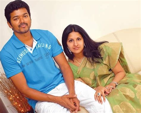 cinema: Actor VIJAY with his wife SANGEETHA recent photos