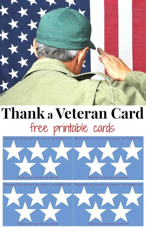 Thank a Veteran Cards - Free Printable - Organized 31