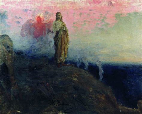 Follow me, Satan (Temptation of Jesus Christ), 1901 - 1903 - Ilya Repin ...