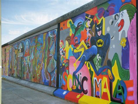 Graffiti on the Old Berlin Wall Editorial Stock Image - Image of ...