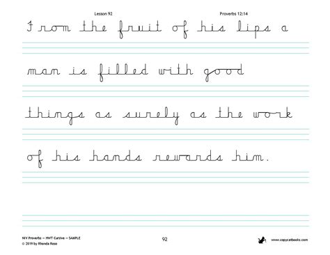 Handwriting Without Tears Cursive Printables