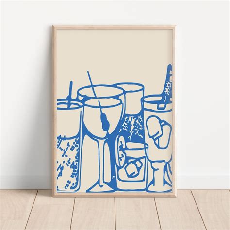 Kitchen Illustration Printable Wall Art Trendy Poster Art - Etsy