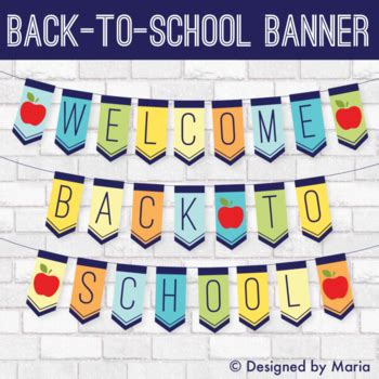 Welcome Back Printable Sign Back To School Banner Instant School Banner ...