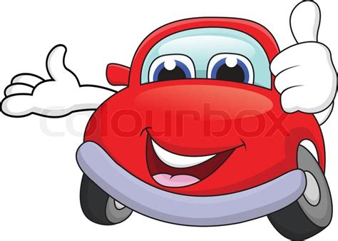 Funny car cartoon | Stock vector | Colourbox