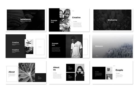 Black White PowerPoints Presentation Template | Presentation Template 80970