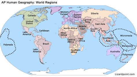 Major World Regions Map - Draw A Topographic Map