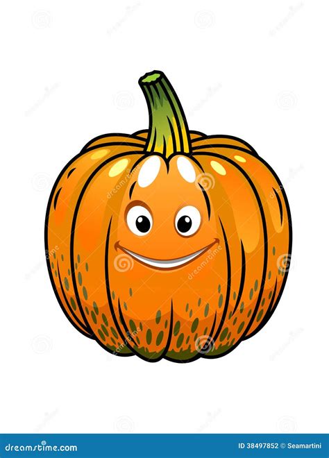 Smiling Cartoon Fall Pumpkin Stock Photography - Image: 38497852