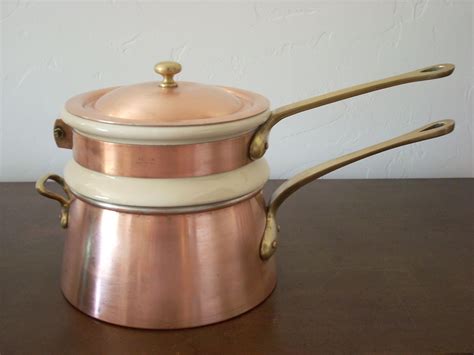 Copper and Ceramic Double Boiler Waldow NY