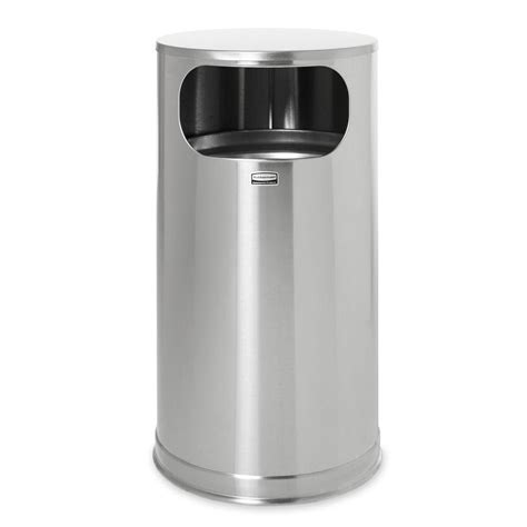 Rubbermaid Commercial Products European 12 gal. Satin Stainless Steel ...