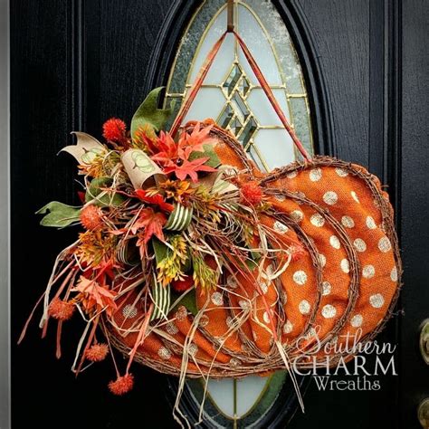 How To Make A Fall Pumpkin Door Hanger With A Bow (Video)