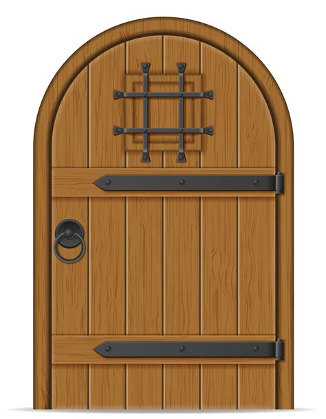 old wooden door vector illustration 512776 Vector Art at Vecteezy