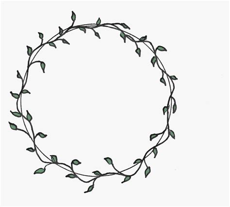 Vines Clipart Circular Clip Art Free - Flower Circle Border Black And ...