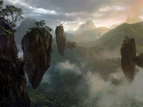 Floating Mountains Islands On Pandora From Avatar, Hallelujah Mountains ...