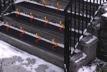 Heated Stair Treads provide sure footing in icy conditions.