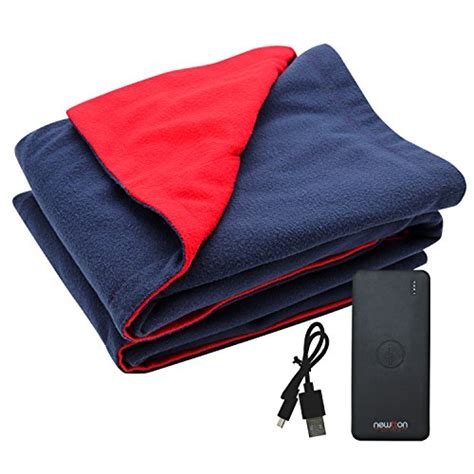 USB Heated Fleece Blanket With Phone Charger Power Bank To Keep You ...