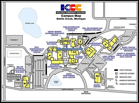 Kellogg Community College Campus Map | Tourist Map Of English