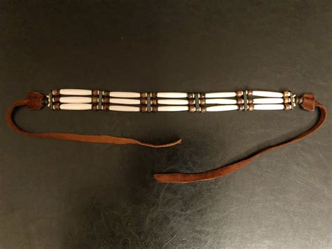 Native American Choker - Buffalo Bone - Buckskin - Sioux - Lakota ...