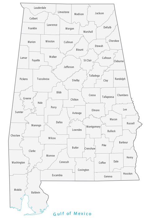 Alabama County Map - GIS Geography