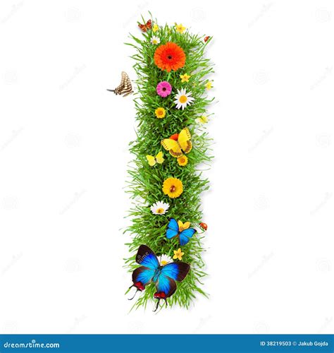 Spring letter I stock illustration. Illustration of objects - 38219503