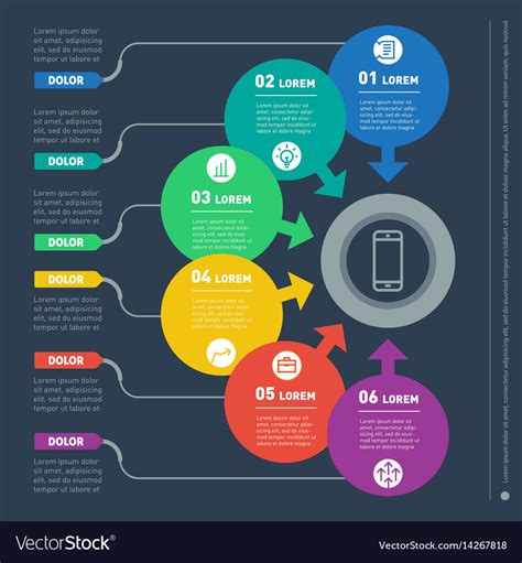 Infographic of technology or education process Vector Image