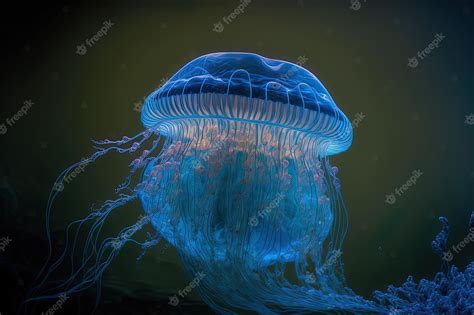 Premium Photo | Chrysaora lactea a stunning jellyfish in macro