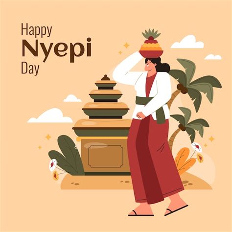 Premium Vector | Flat nyepi celebration illustration