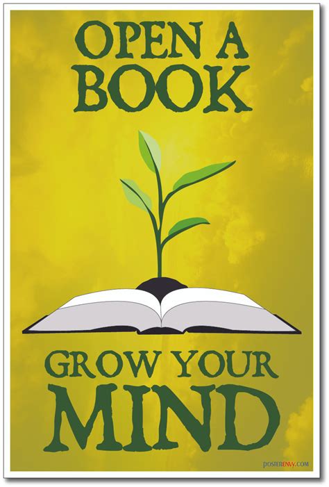 PosterEnvy - Open A Book Grow Your Mind - NEW Classroom Motivational ...