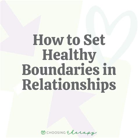 How To Set Healthy Relationship Boundaries